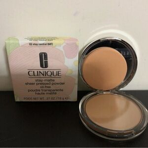 New! Clinique Stay Matte Sheer Pressed Powder Oil Free #02 Stay Neutral